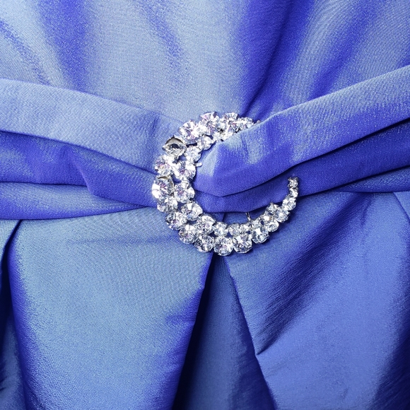 NEW Eliza J Size 8 Blue Belt Dress - Picture 4 of 7